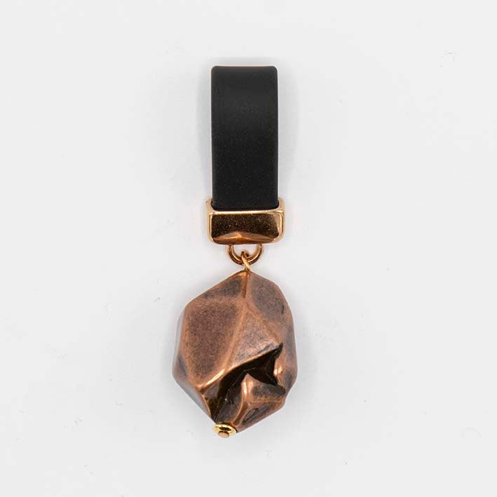Satement ketting met Hanger Rocks, Rubber en Koper Medium