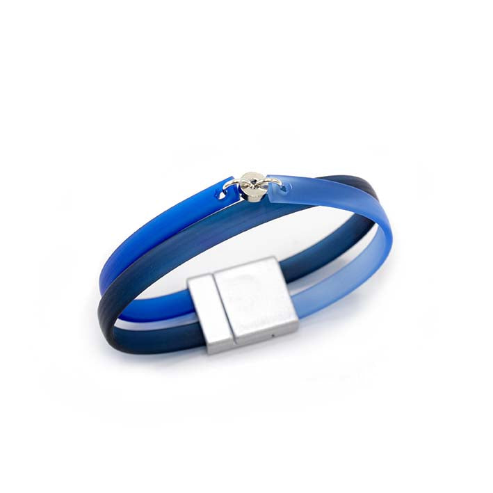 Zero waste armband, Bits & Pieces, blauw mix