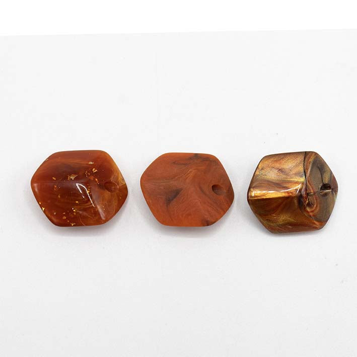 Ketting met mini cubes, warm oranje