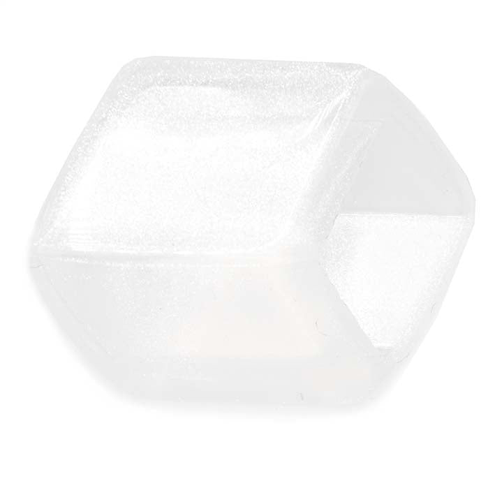 Cube hanger White Sparkle semi transparant.
