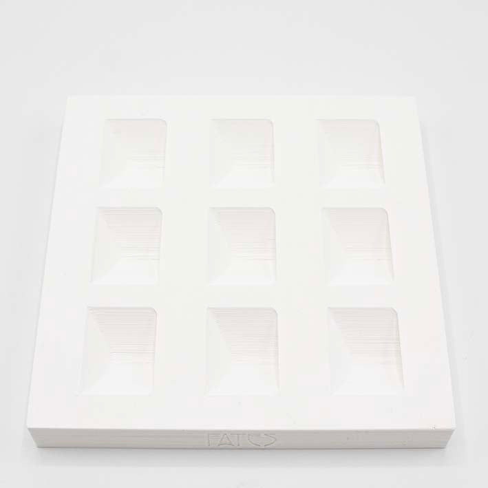 Duurzame Display voor Cubes in 3D geprint bio plastic, roze