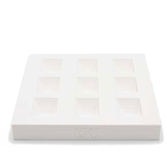 Duurzame Display voor Cubes in 3D geprint bio plastic, roze