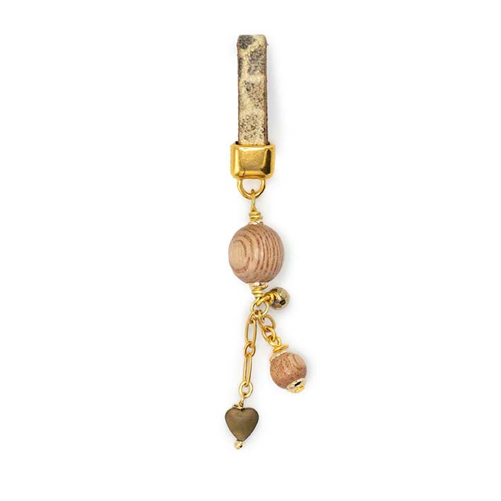 GEM TAG Giraffe - Rozenhout & Hematiet -