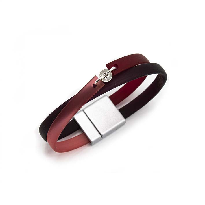 Zero waste armband, Bits & Pieces, bordeaux mix