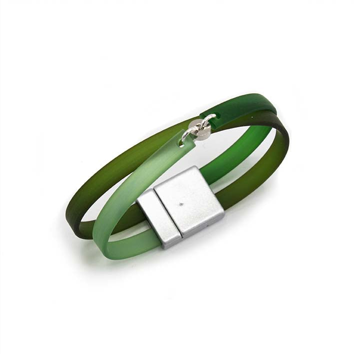 Zero waste armband, Bits & Pieces, groen mix