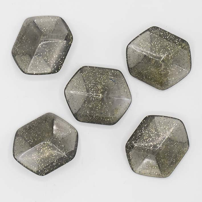 Cube hanger Glitter Grey – set weergave in grijs resin met glitter, modulair en verwisselbaar, op witte achtergrond.