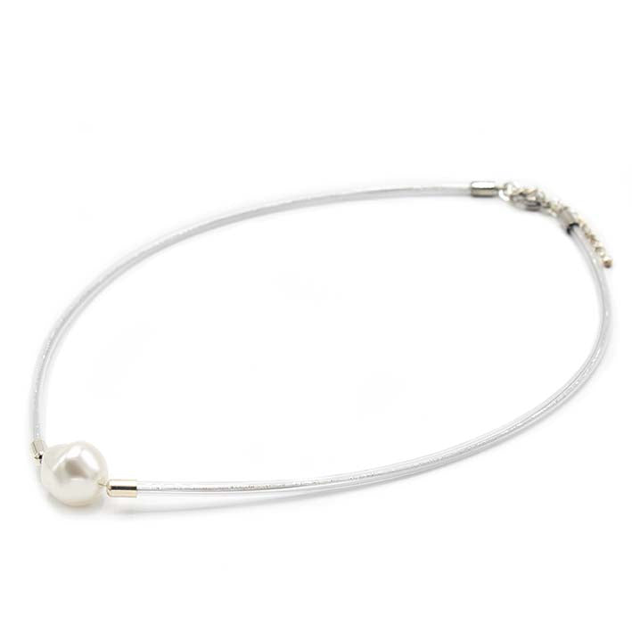 Ketting Rocks Nugget Rubber en Pearl Mini