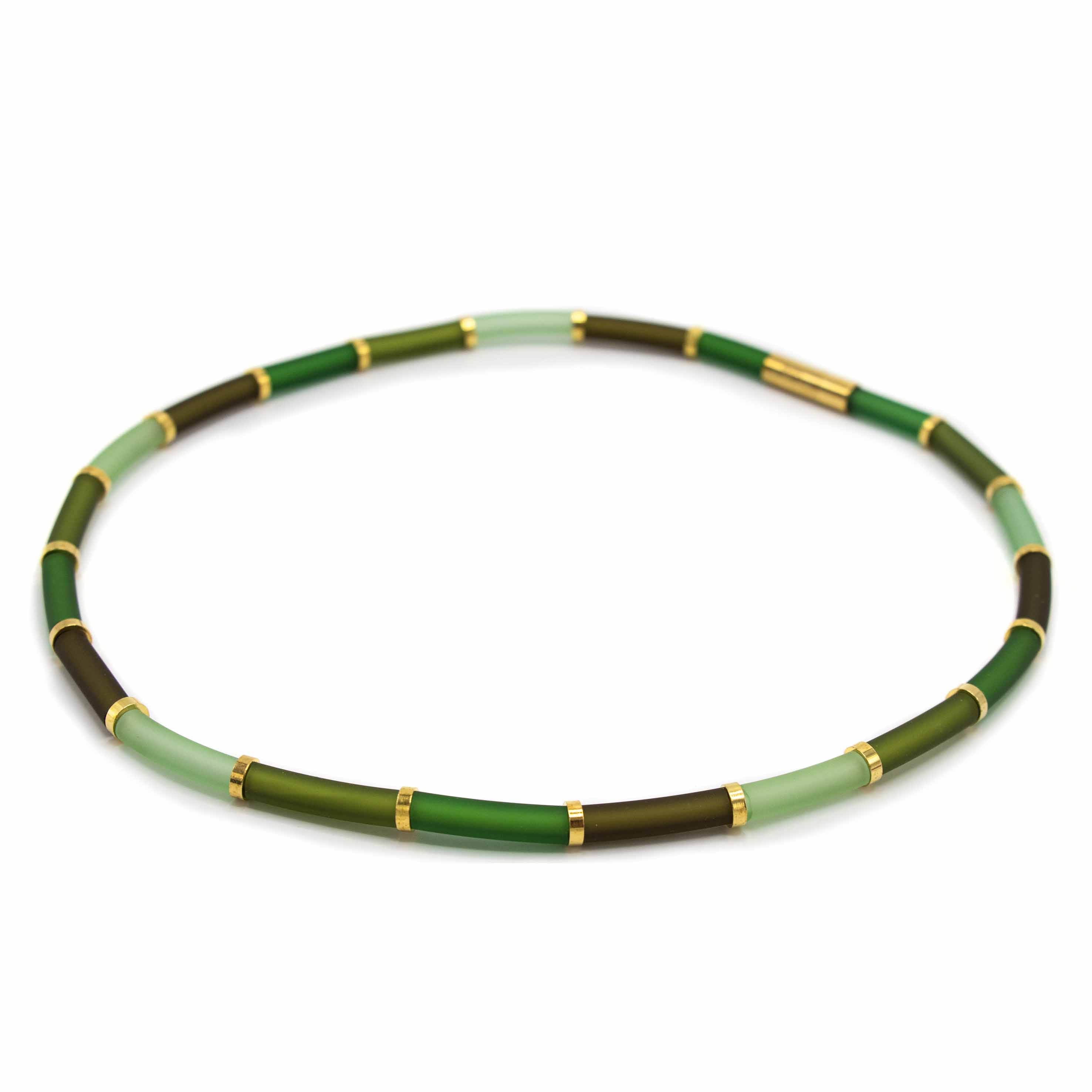 Bits & Pieces, Kleurrijke ketting Zero Waste groen