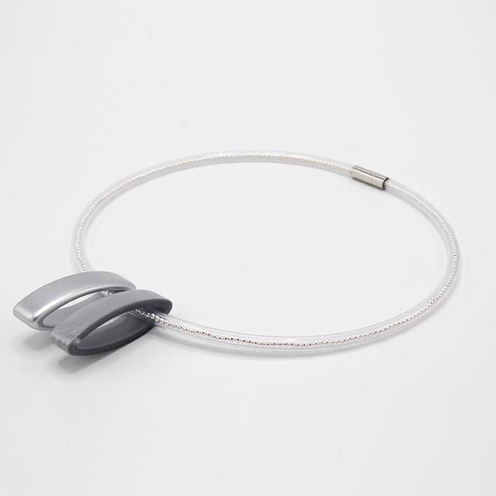 Statement ketting Blocks Zilver  -Limited Edition- small