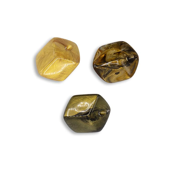 Set van drie Mini Cubes in goud tinten