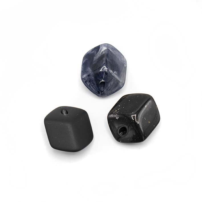 Set van drie Mini Cubes in zwart tinten