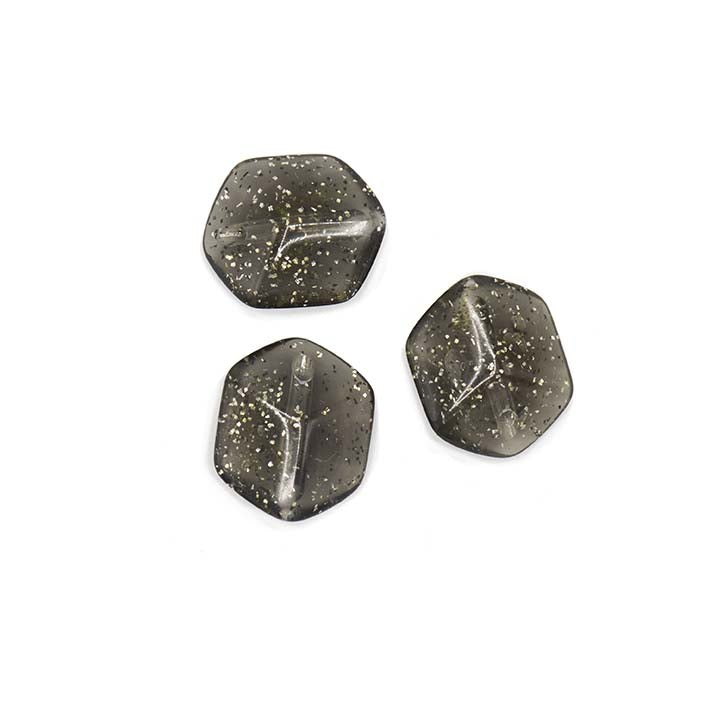 Set van 3 Mini Cubes in zwart resin met glitter – kleine modulaire hangers van kunsthars.