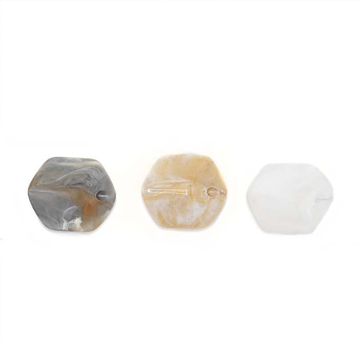Mini Cubes naturel – set van 3 resin hangers, eindeloos te combineren met andere kleuren.