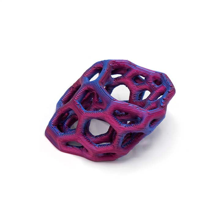3D geprinte Cube van bio plastic, Lace Blue Violet