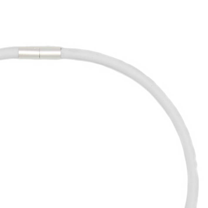 Rubber ketting,1 lijn, Opaak Wit