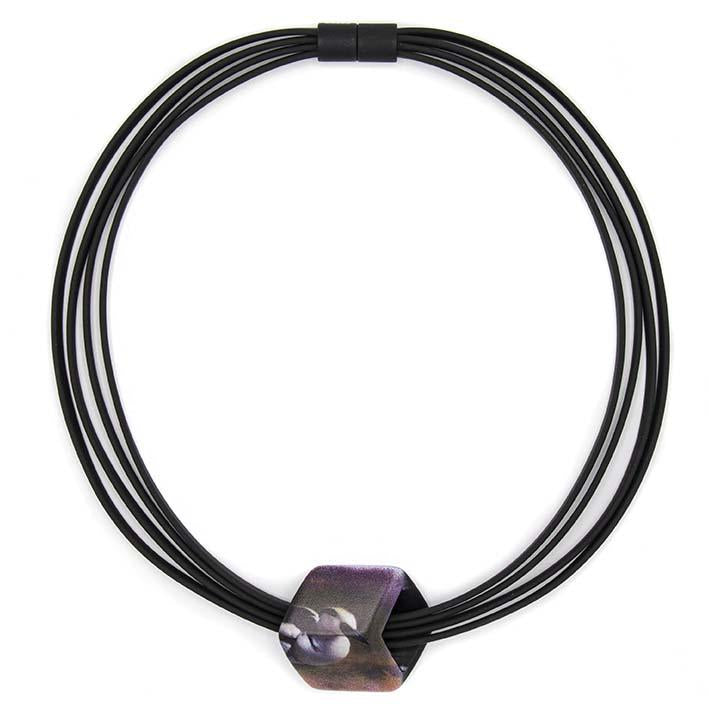 Rubber ketting  multilijns Ribbon d'Hondecoeter