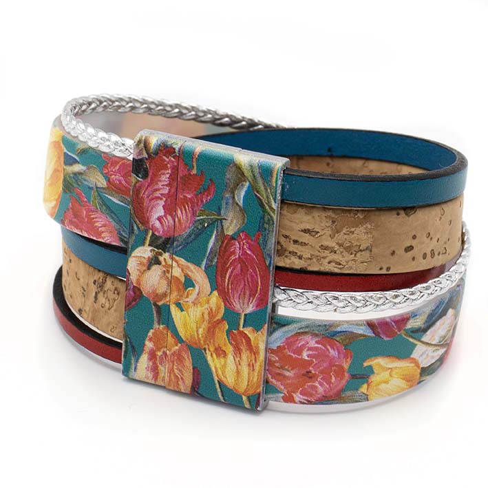Art Bracelet, Tulips, 40mm