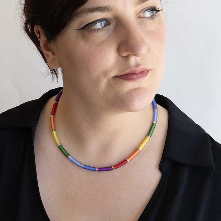 Bits & Pieces, Kleurrijke regenboog ketting zero waste