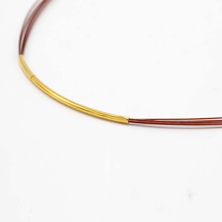 Ketting met mini cubes, Rood mix