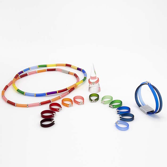 Zero waste ring, Bits & Pieces, set van 3 in blauw mix