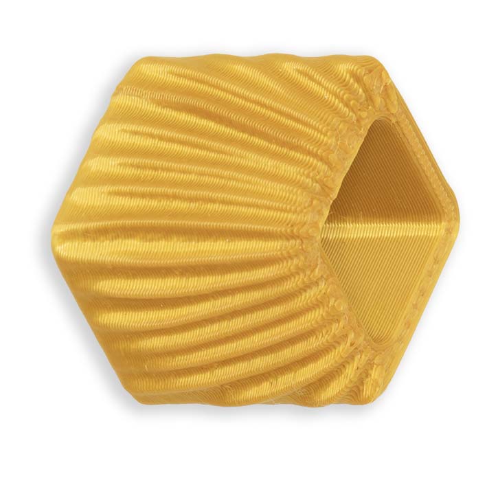 Cube hanger Golden Rays van Fates, satijnen goud met stralenreliëf