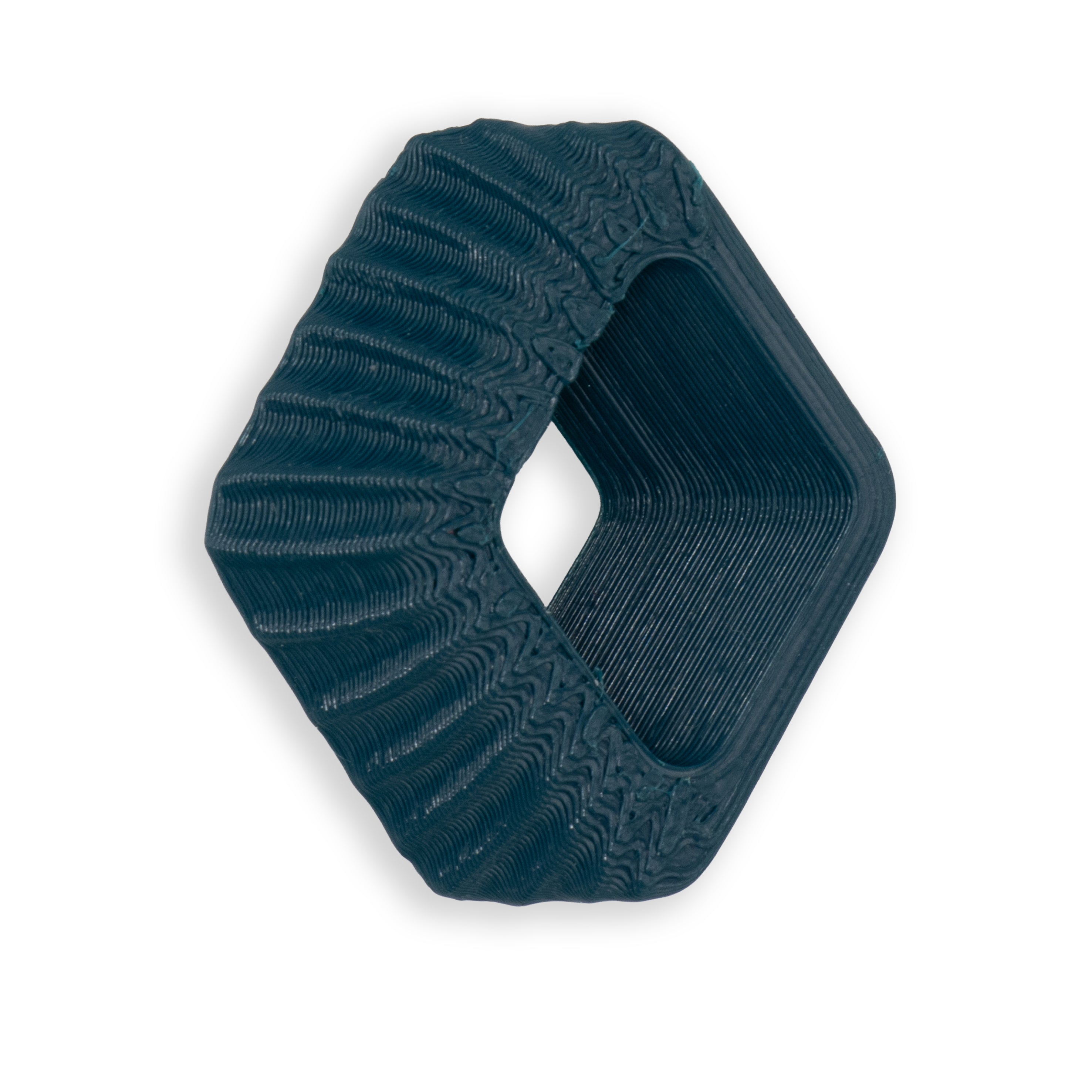 Cube Spacer Teal Rays van Fates, blauwgroen met stralenreliëf