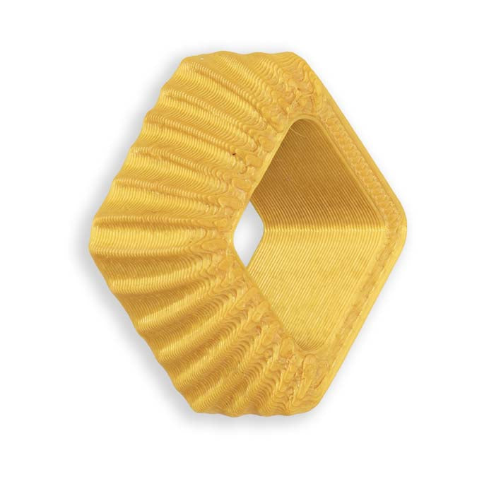 Cube Spacer Golden Rays van Fates, satijnen goud met stralenreliëf