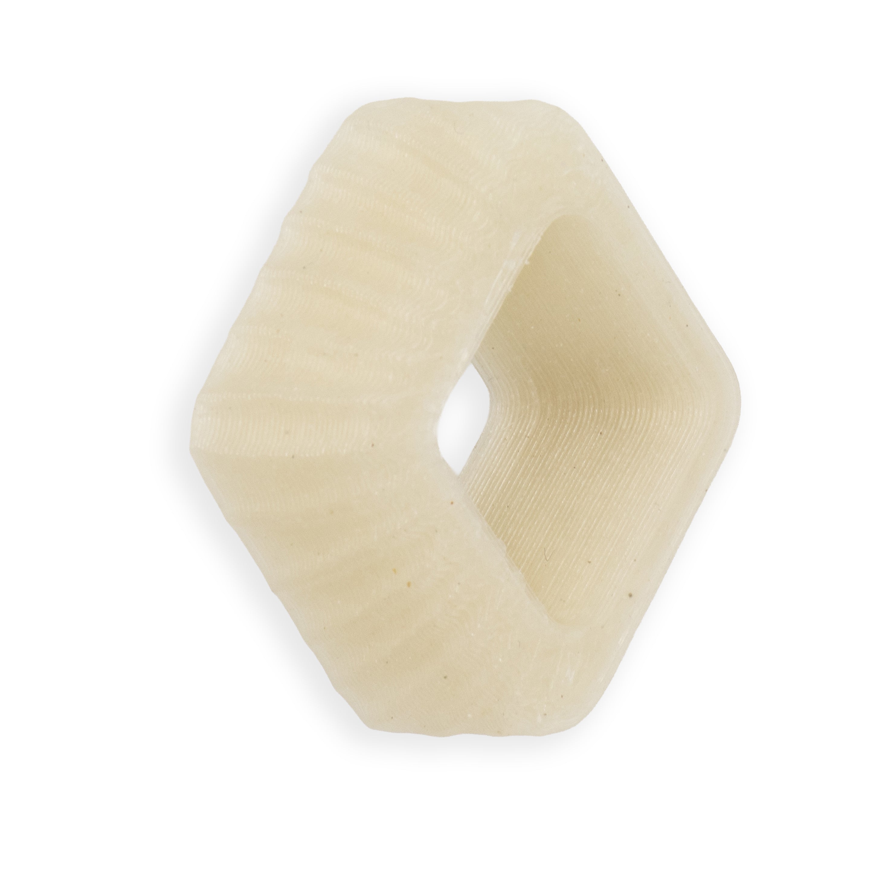 Cube Spacer Oyster Rays in crème wit van Fates, met stralenreliëf