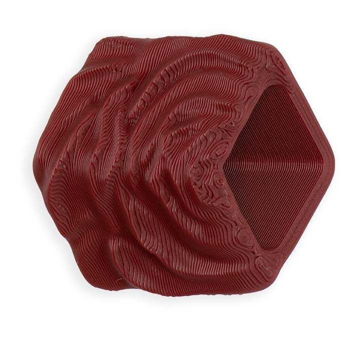 Cube hanger Red Rose van Fates, diep bordeauxrood met rozenreliëf