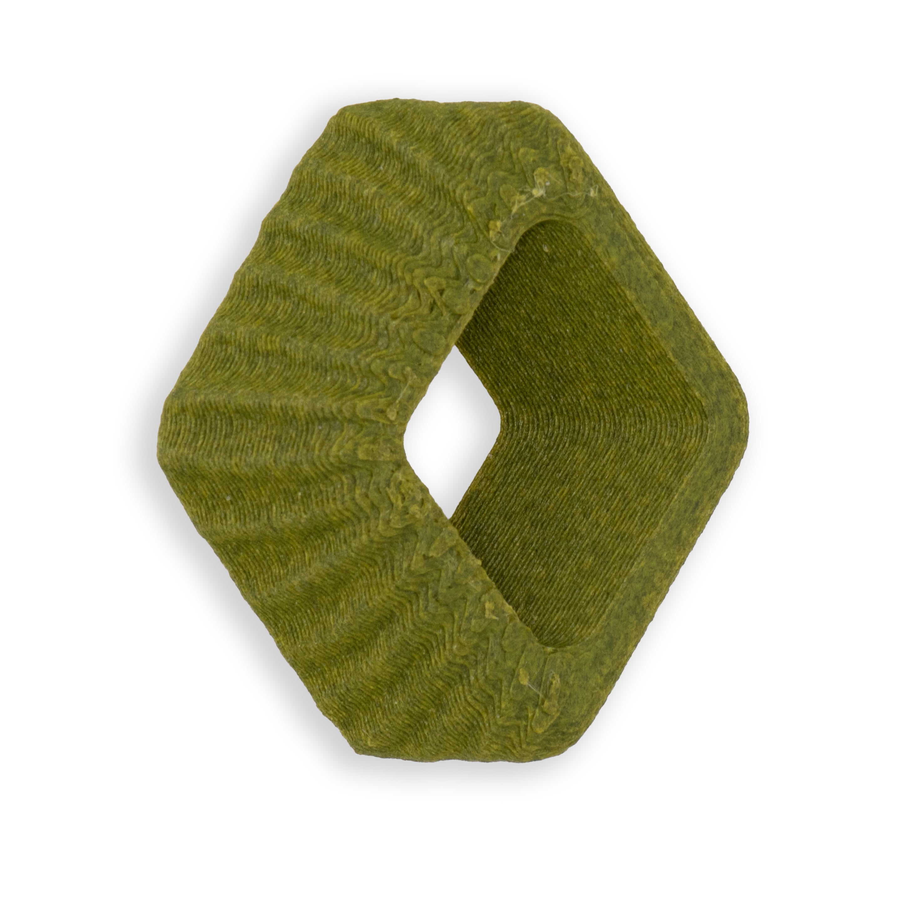 Cube Spacer Green Stone Rays van Fates, mosgroen met gespikkeld stralenreliëf