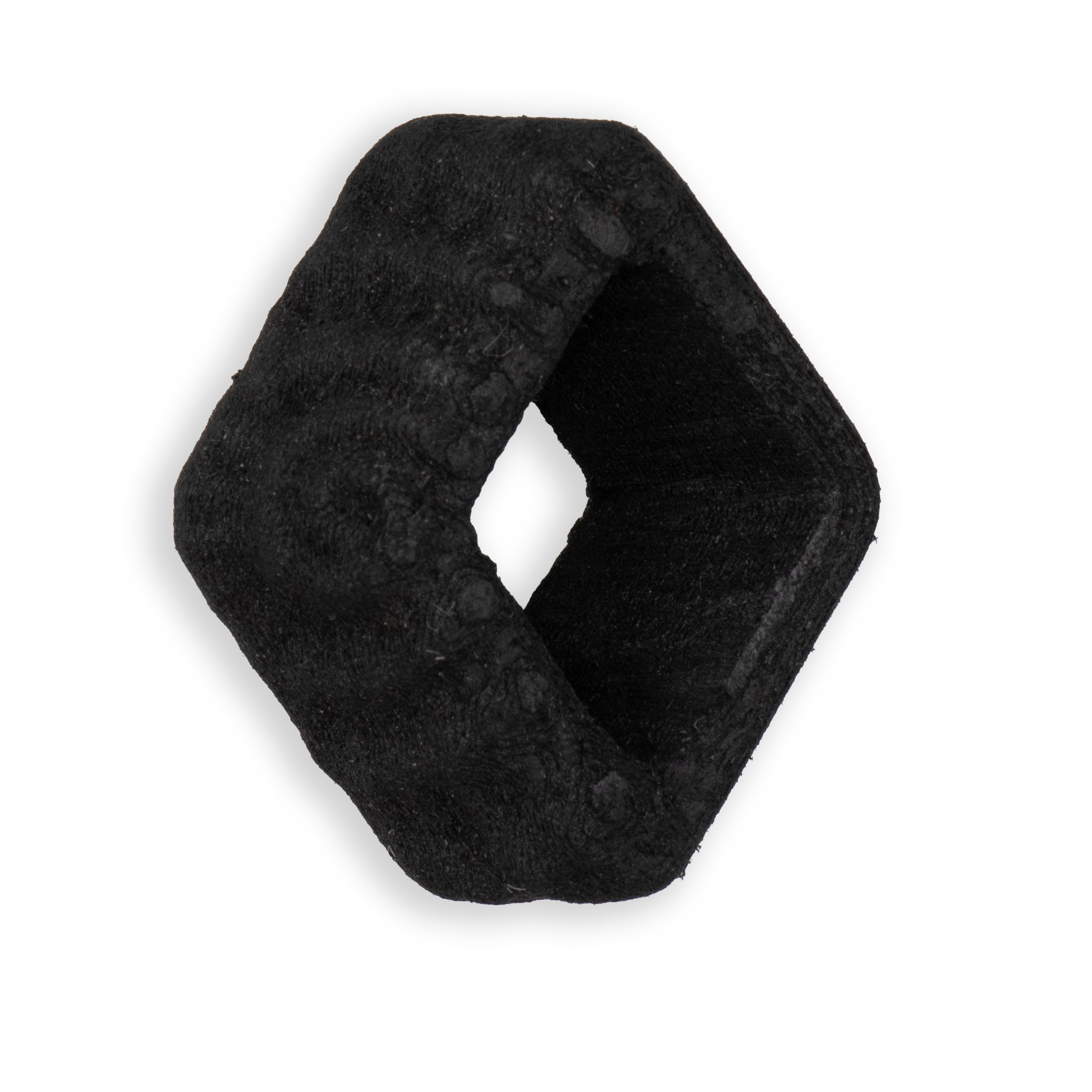 Cube Spacer Ebony Fossil van Fates, zwart met gelaagd reliëf