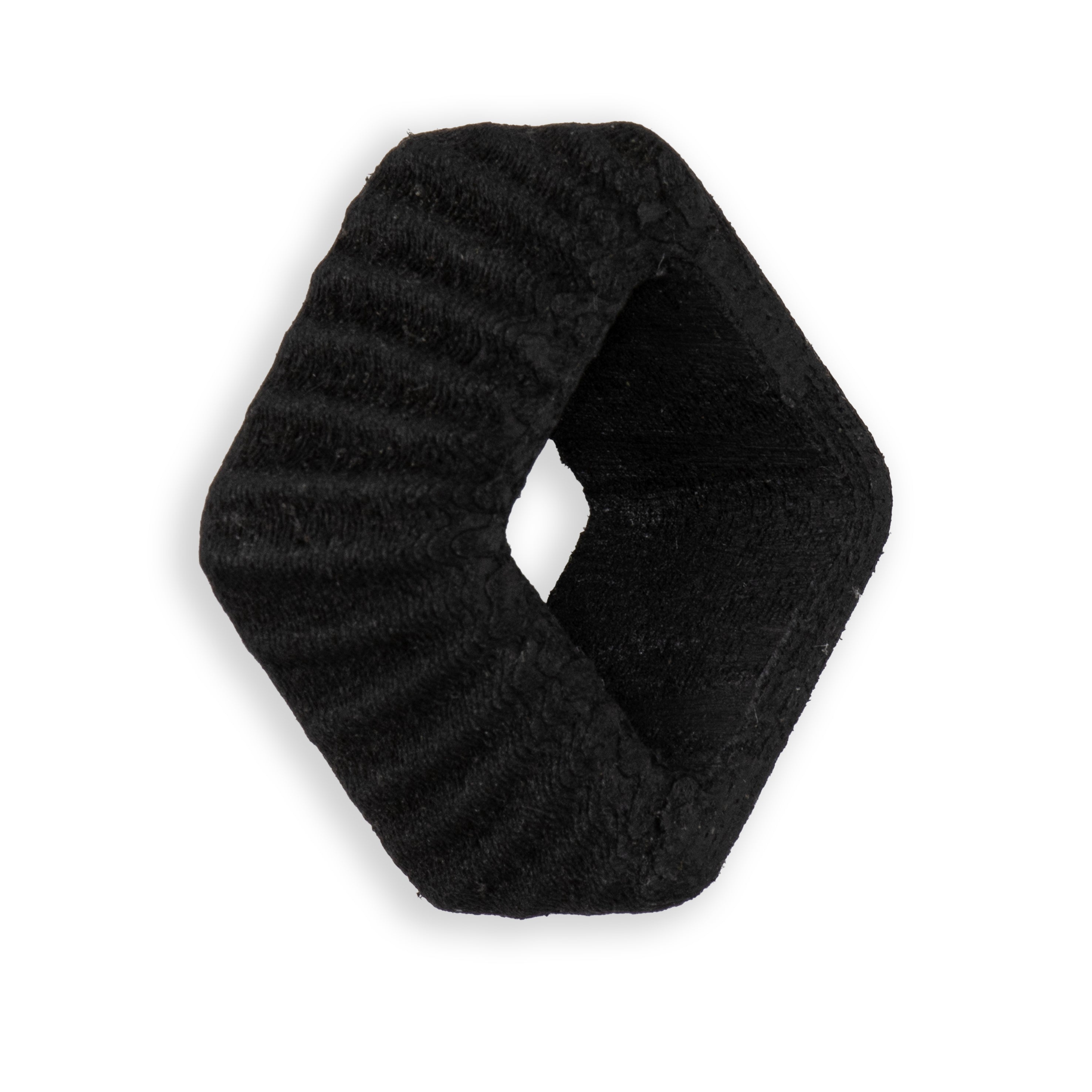 Cube Spacer Ebony Rays van Fates, zwart met stralenreliëf