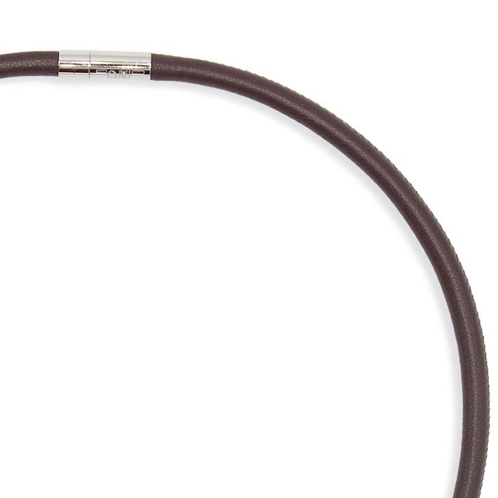 Ketting van leer, bruin, 1-lijns