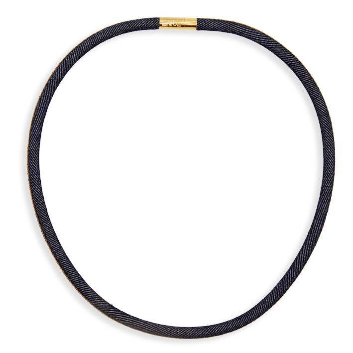 Ketting van denim, donkerblauw, 1-lijns