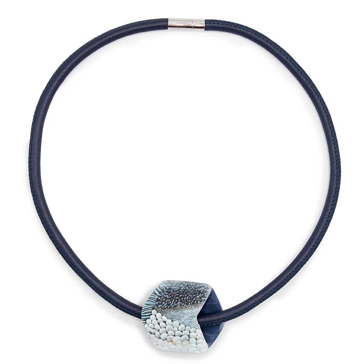 Cube ketting Blue Coral
