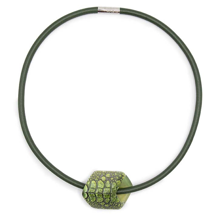 Cube ketting Green Crocodile