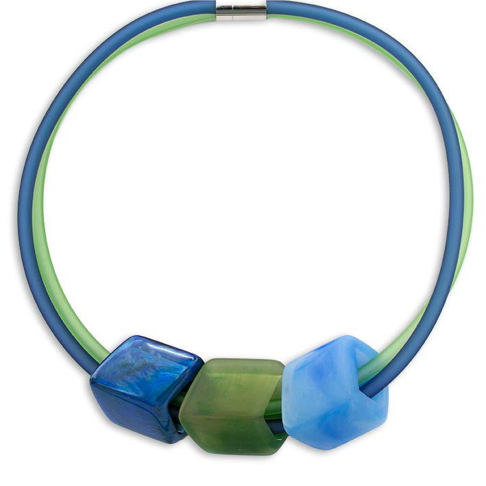 Exclusieve ketting van rubber met 3 Cubes, Deep Depts