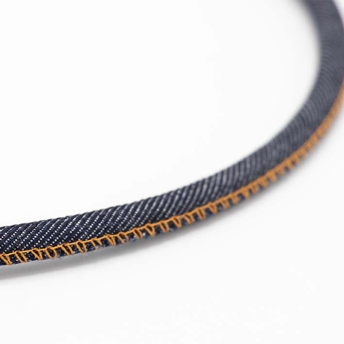 Ketting van denim, donkerblauw, 1-lijns