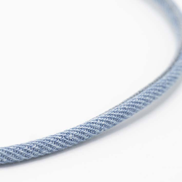 Ketting van denim, lichtblauw, 1-lijns