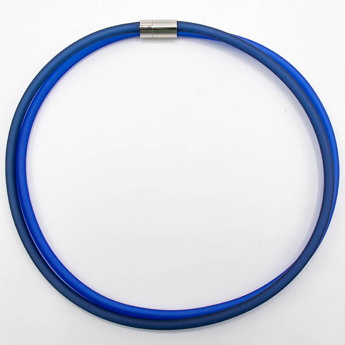 Rubber ketting, 2 lijns, Montan/Kobalt