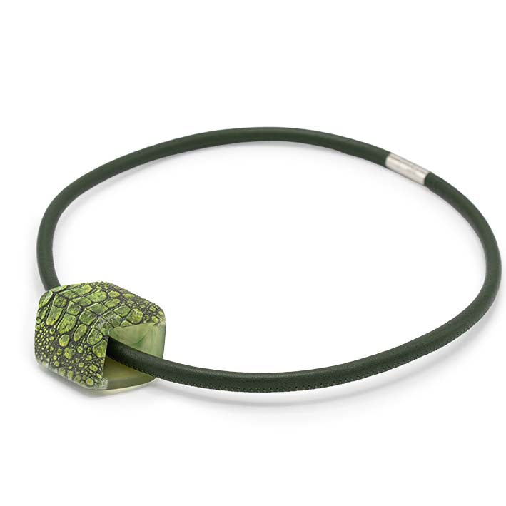 Cube ketting Green Crocodile