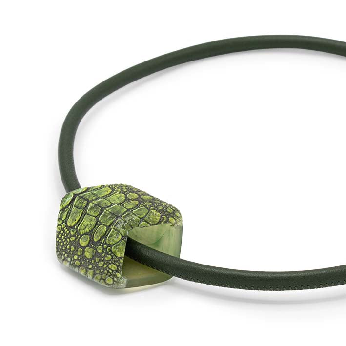 Cube ketting Green Crocodile