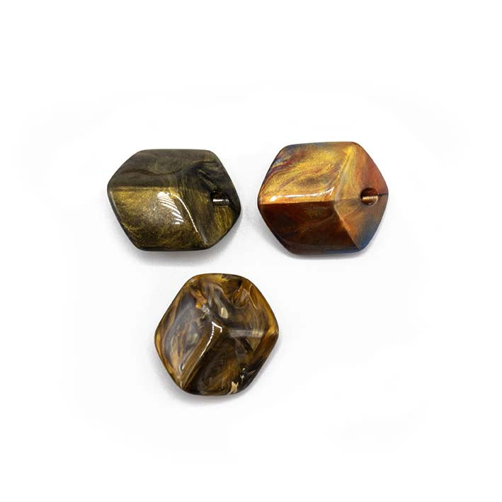 Set van drie Mini Cubes in goud tinten
