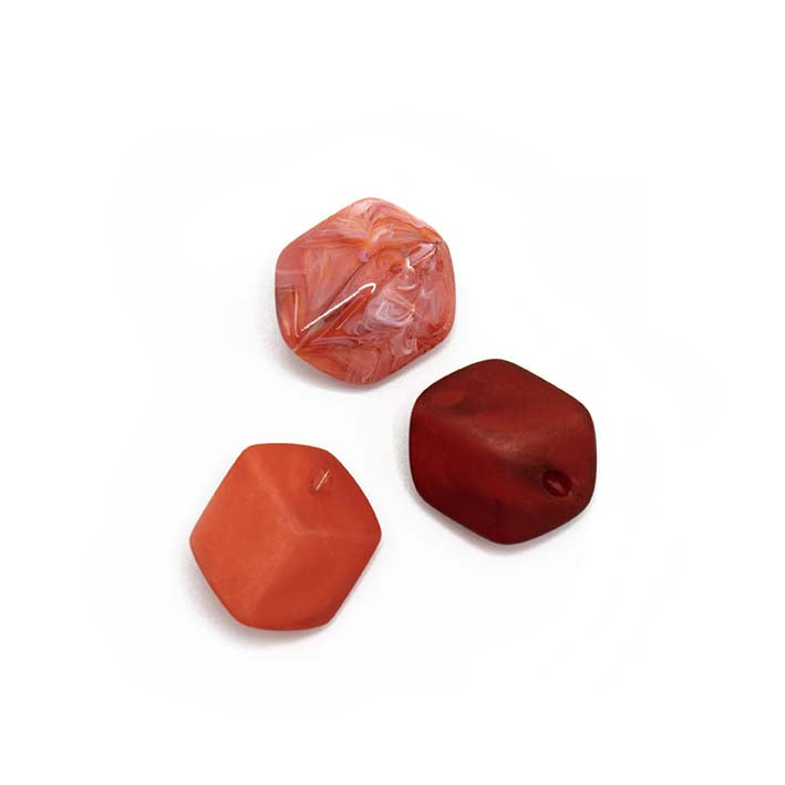 Set van drie Mini Cubes in rood tinten