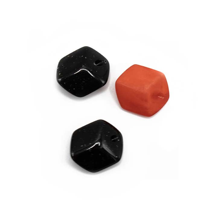 Set van drie Mini Cubes in zwart en rood