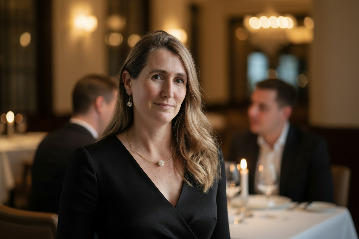 Model luxe restaurant design lamp gasten verder weg