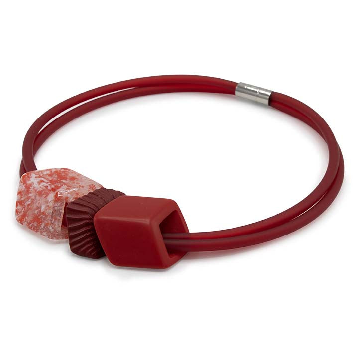 Cube ketting Modern Red