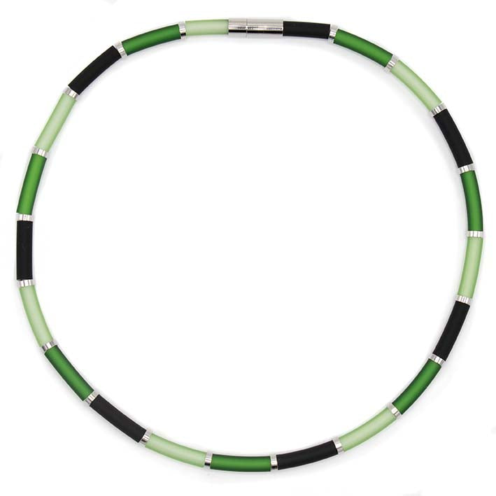 Bits & Pieces, Kleurrijke ketting, groen met zwart