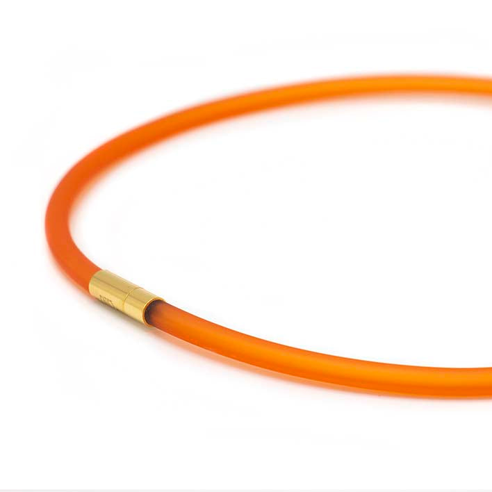 Rubber ketting, 1 lijn, Oranje