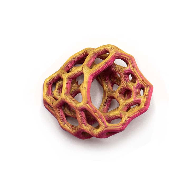 3D geprinte Cube van bio plastic, Lace Sunset
